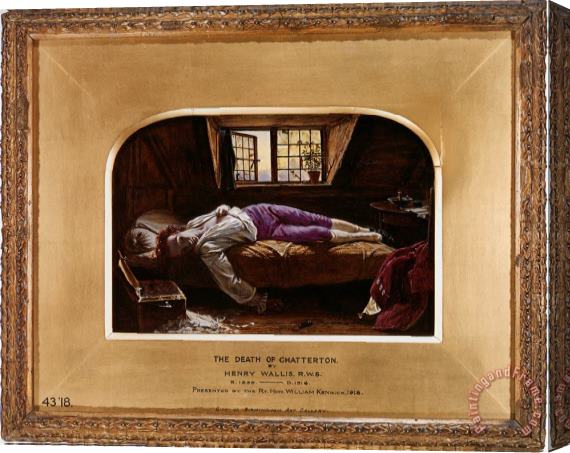 Henry Wallis The Death of Chatterton [reduction] Stretched Canvas Print / Canvas Art